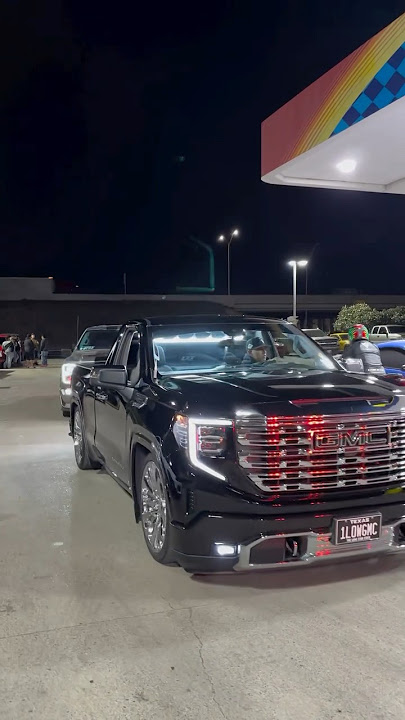 Statik Dropped GMC with LOUD 6 Speaker Roof Rack 🔊 #deafbonce #gmcsierra #gmc #droppedtrucks #loud