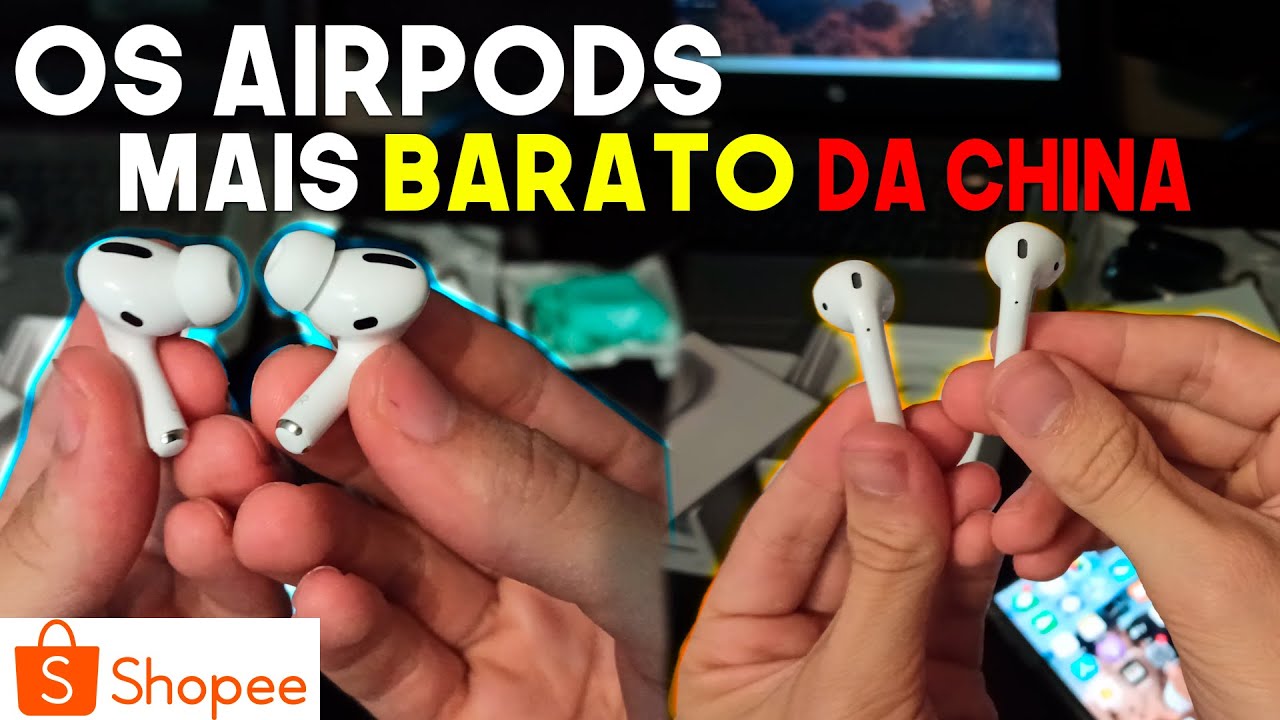 Airpods Shopee #Unboxing +TESTE REAL - YouTube