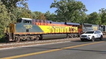 CSX Yard Job (CSXT 7093) and CSX B248 (CSXT 1973 Chessie System HU, CSXT 4728) in Lafayette, Indiana