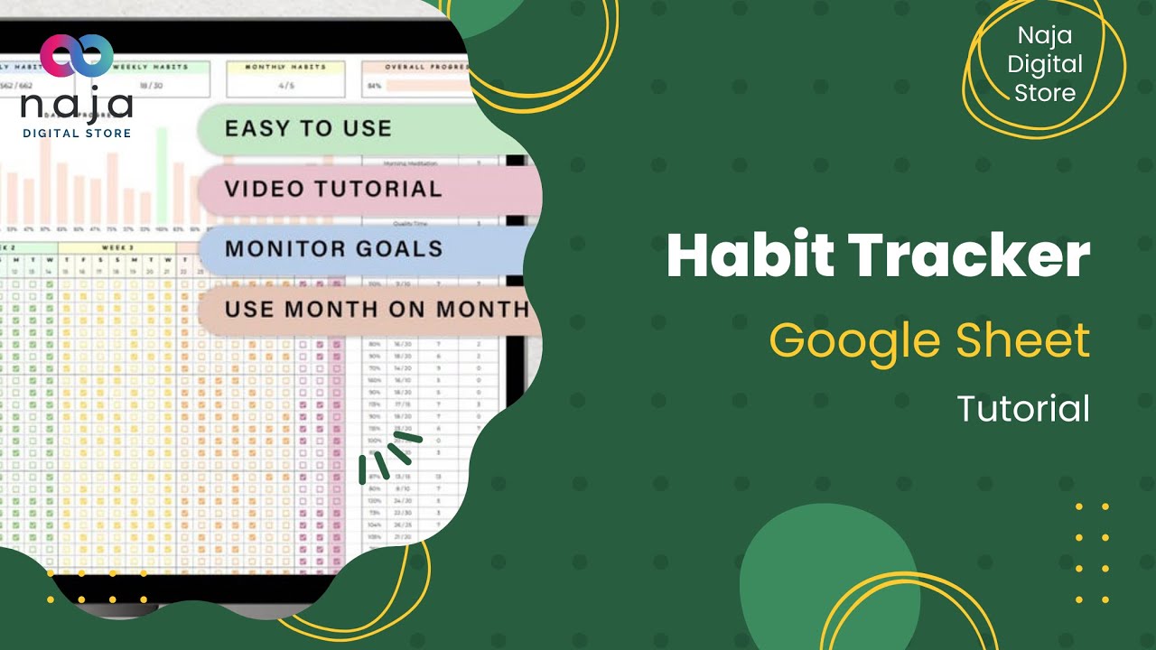 Habit Tracker Tutorial by Naja Digital Store - YouTube