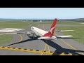 X-Plane 11 | Qantas Airlines Boeing 777-300ER Push Back Using Reverse Thrust