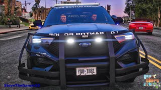 Playing GTA 5 As A POLICE OFFICER City Patrol| HPD|| GTA 5 Lspdfr Mod| 4K