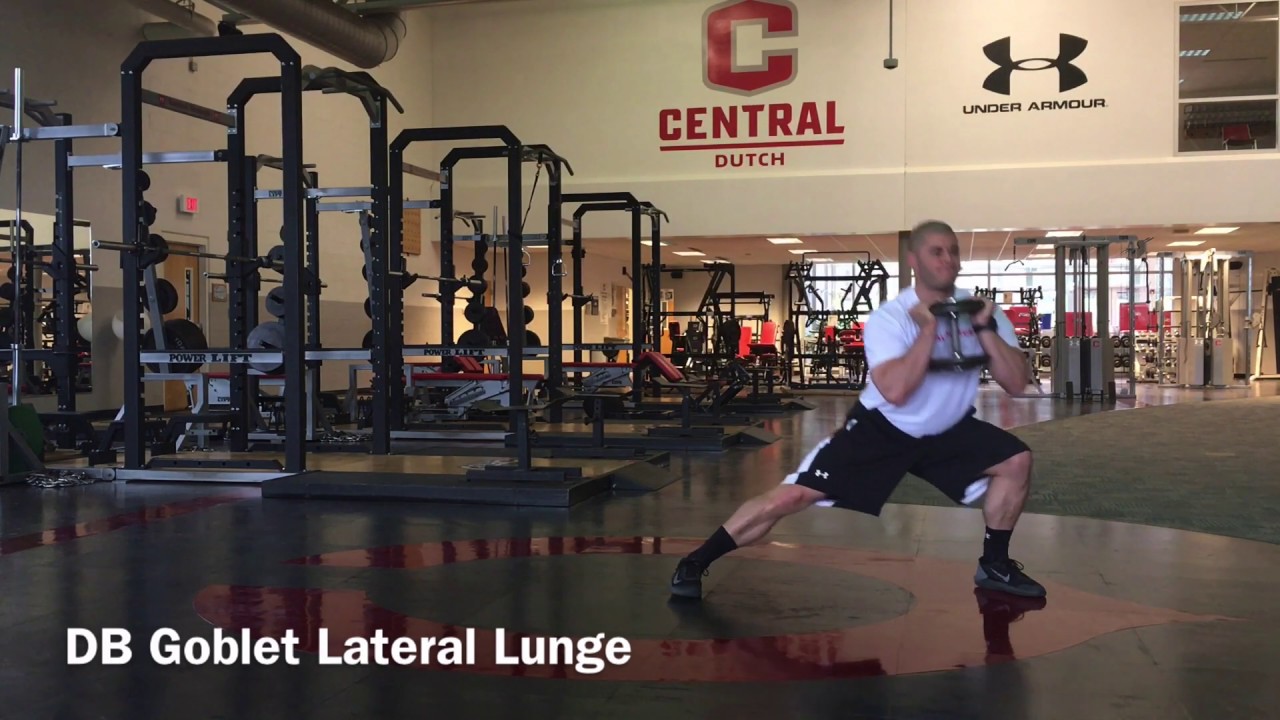 DB Goblet Lateral Lunge - YouTube