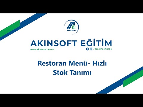 Wolvox Restoran Hızlı Stok Tanımı