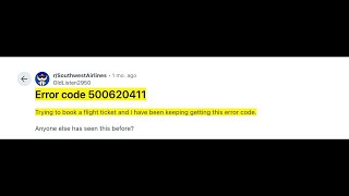 How To Fix Southwest Airlines Error Code 500620411? Wealth