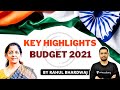 Key Highlights Budget 2021 | UPSC CSE/IAS 2021/2022 | Rahul Bhardwaj