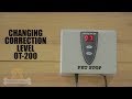 OT200 Change Training Correction Level OT200 Change Training Correction Level