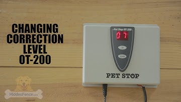 OT200 & OT150 Change Training Correction Level