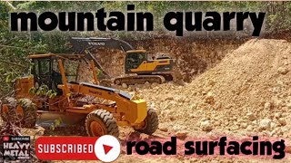 mountain quarry , road surfacing