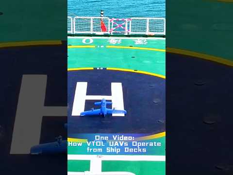 How a VTOL UAV Takes Off and Lands on a Ship Deck #vtol