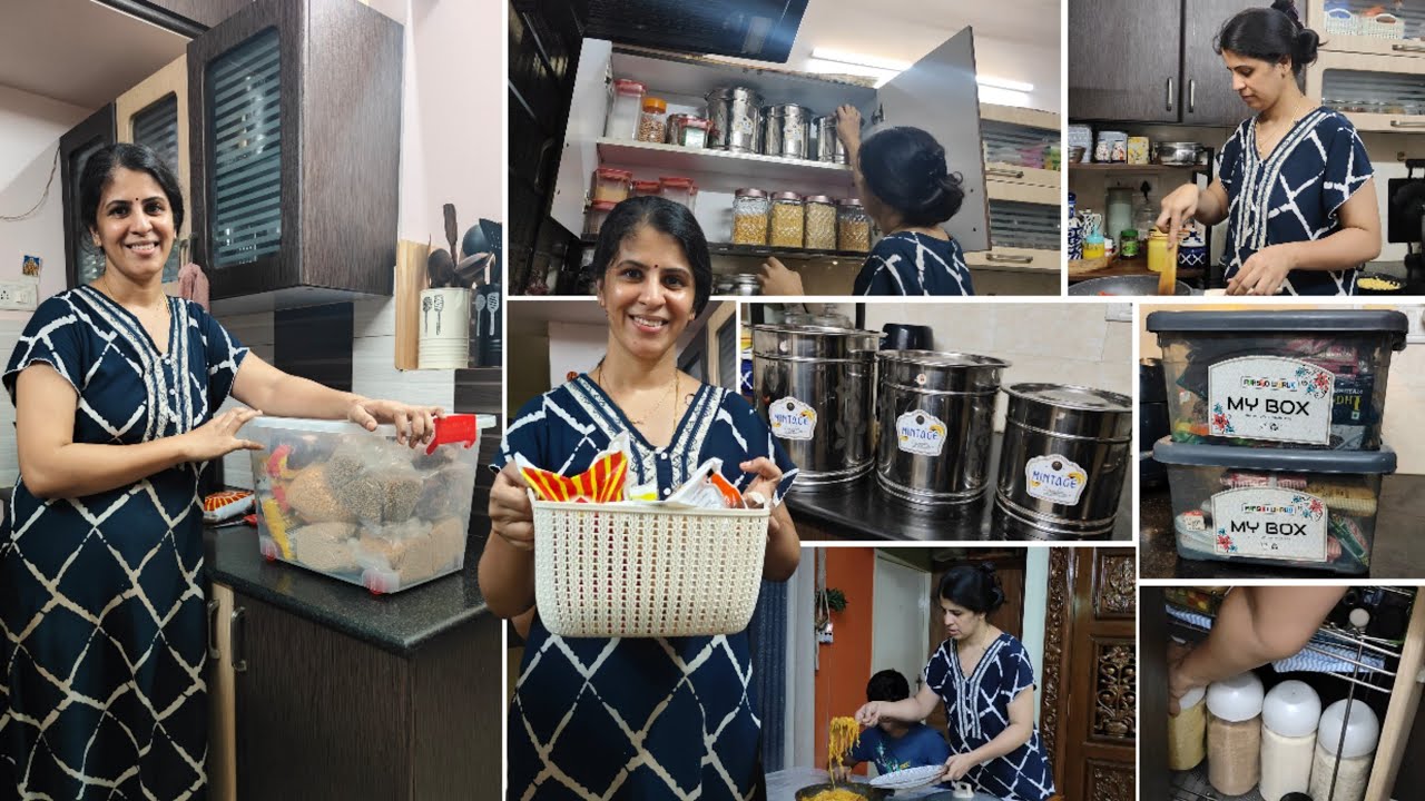 செம்ம CLEAN ☺️ Most Organised Pantry Storage Ideas || Kitchen Containers & Space Saving Organizers 