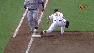 TEX@BAL: Fielder out after call overturned in 6th