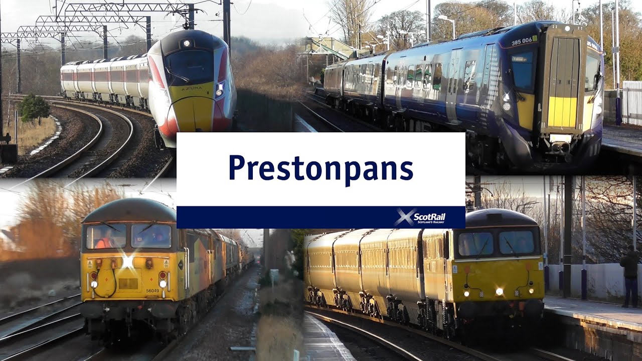 Trains at Prestonpans, ECML (10/01/2025) (ft. 87002 & 82139)