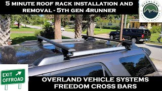 5 Minute Roof Rack Installation on a Toyota 4Runner - Overland Vehicle Systems Freedom Cross Bars by ExitOffroad 3,882 views 1 year ago 9 minutes, 32 seconds