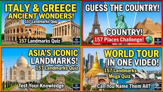 "157 World Landmarks Challenge! 🌍 [USA, Japan, UK, Germany] - Live Global Quiz"