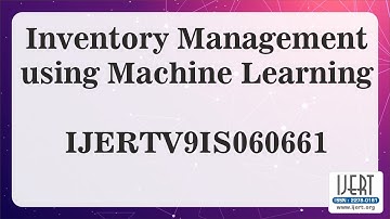 Inventory Management using Machine Learning