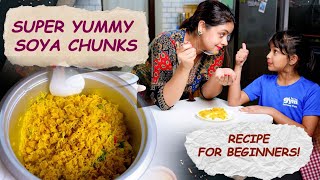 One Pot Soya Chunks Recipe For Beginners | Protein Rich Kid Friendly Quick Meal | Shilpa Bala