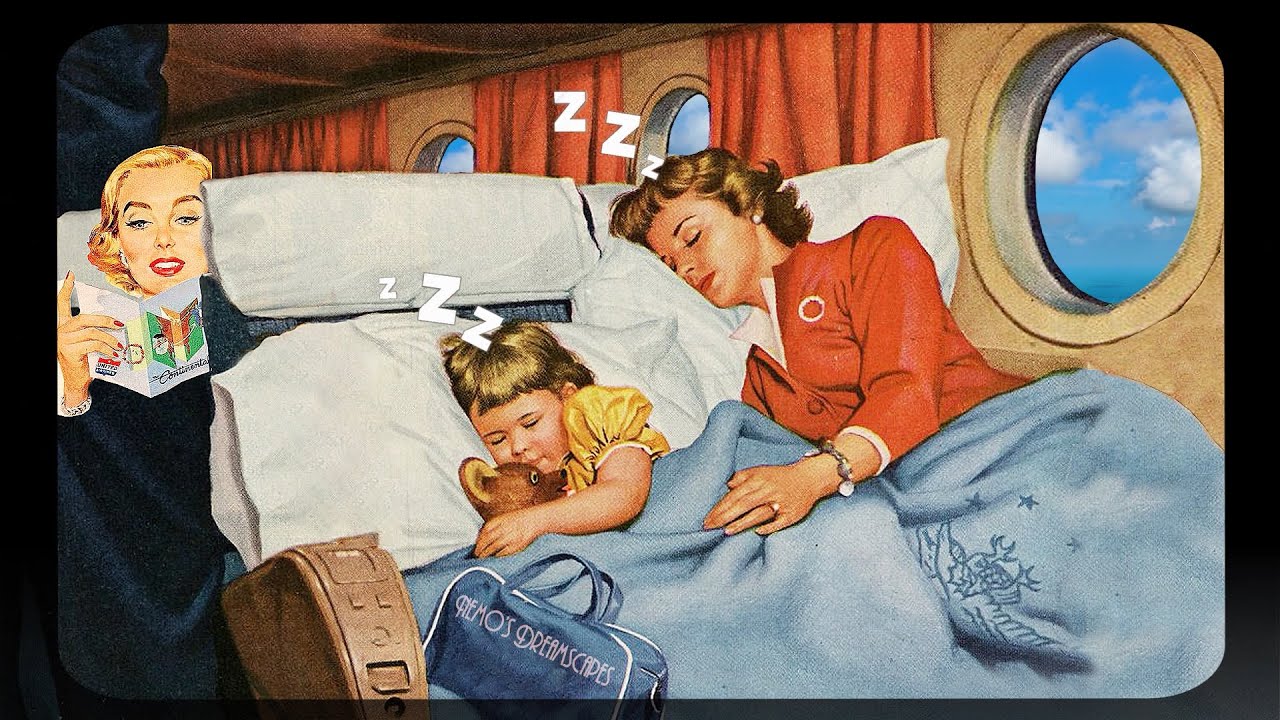 Only a dream away - Oldies playing on an airplane ambience (white noise, plane sound) 3 HOURS ASMR