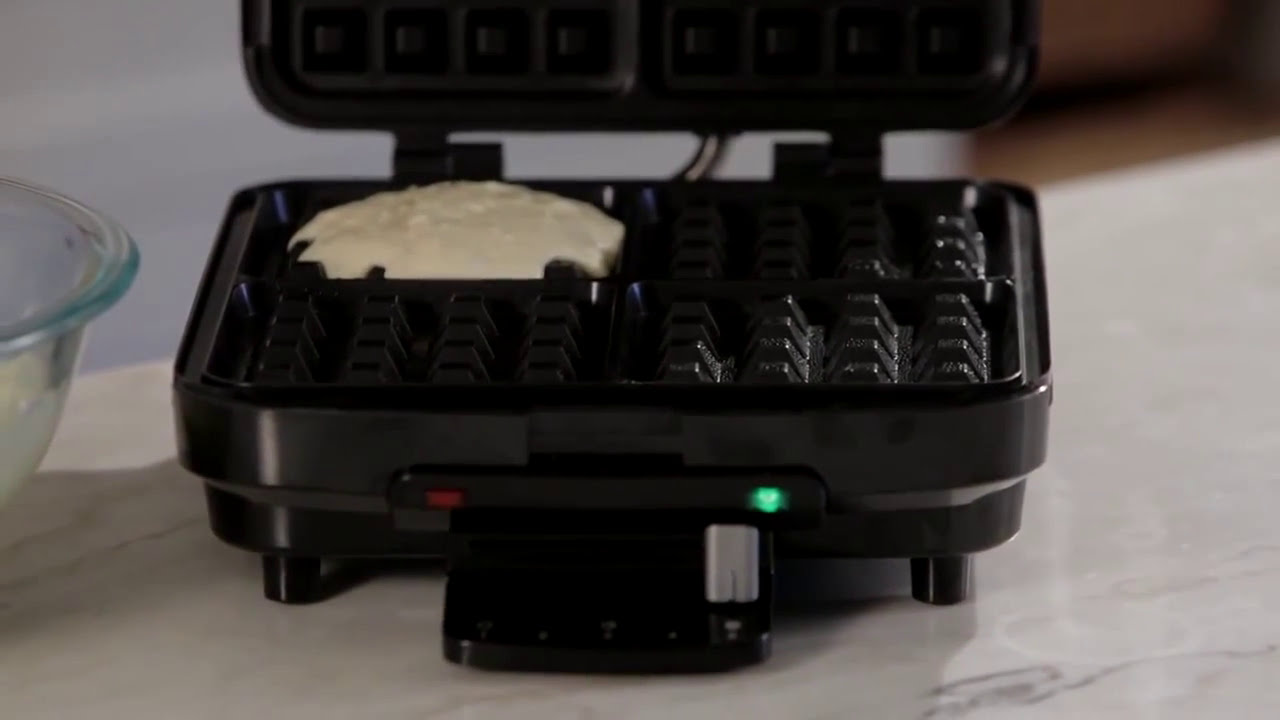 4 Slice Belgian Waffle Maker Demo Video Waf 150 Youtube