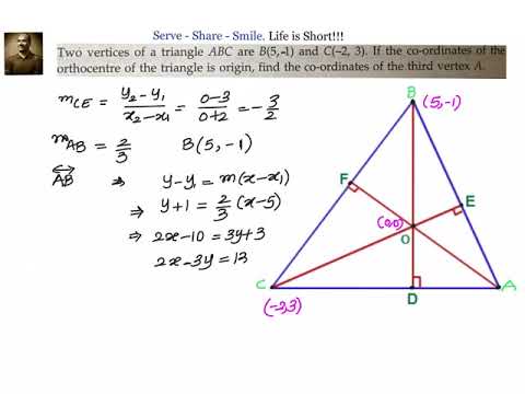 How to find the third vertex given remaining two vertices and Orthocentre