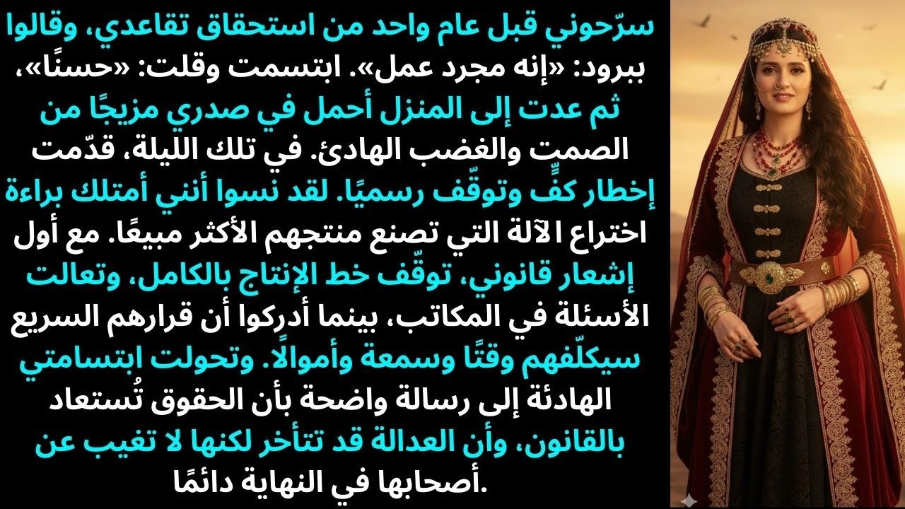 سرّحوني قبل استحقاق تقاعدي بعام: قالوا “مجرد عمل” فابتسمت وعدت للمنزل