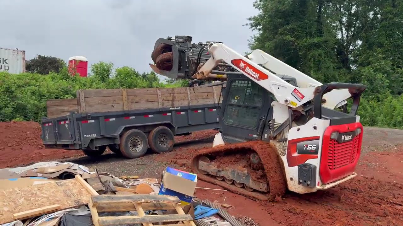 1 Hour Of Loading Dump Trailers Dump Trucks and Dumpsters