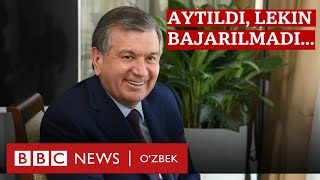 картинка: Ўзбекистон, Президент Мирзиёев ва 8 йил: Нималар айтилди, нималар бажарилмади? - BBC News O'zbek