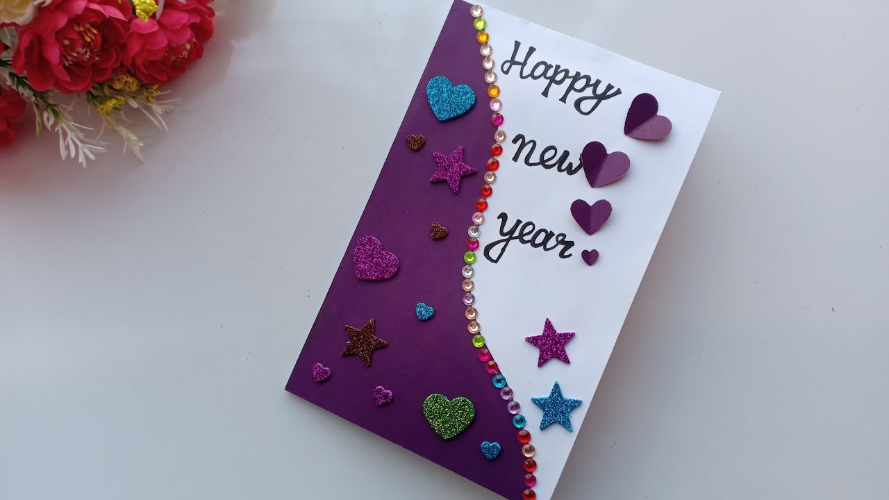 Beautiful Handmade Happy New Year 2019 Card Idea Diy Greeting Cards For New Year Youtube