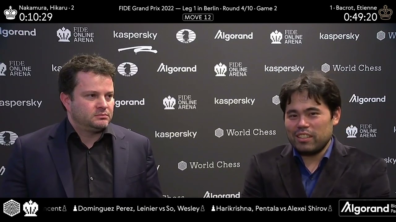 Hikaru Nakamura and Richard Rapport in the Candidates 2022 - ChessBase India
