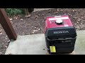 Honda generator review and cold start.