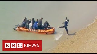 Record number of migrants cross English Channel on a single day  BBC News