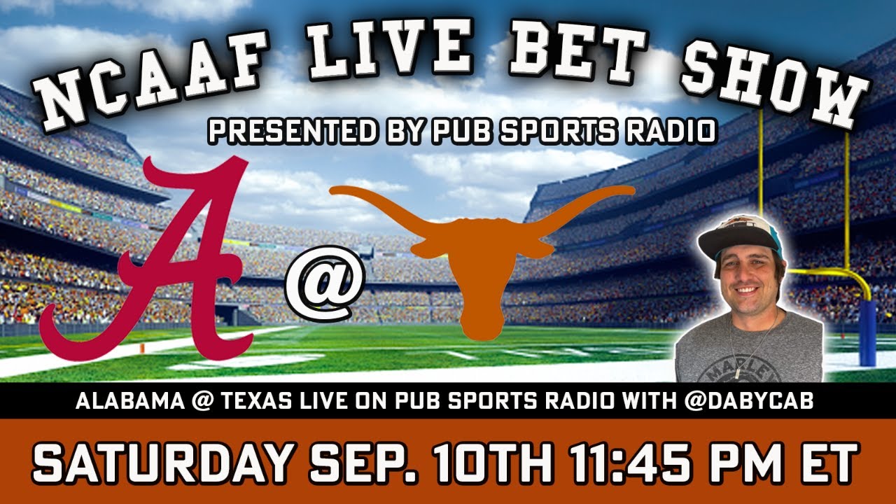 Alabama Crimson Tide vs Texas Longhorns LIVE Bet Stream NCAA Football Week 2 l