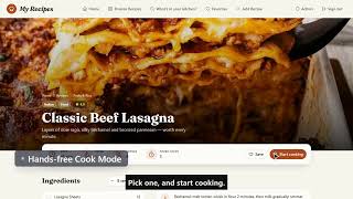 Information My Recipes - a free app template you own | Ask2App Guide
