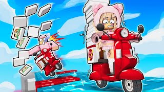 OUR FIRST DAY WORKING AS PIZZA DELIVERY.. DON'T BE GREEDY‼️🤣 | Roblox Indonesia