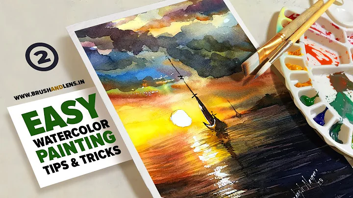 #2 Easy watercolor painting ideas -  Sunset - for beginners step by step by Jagadeesh Narayanan