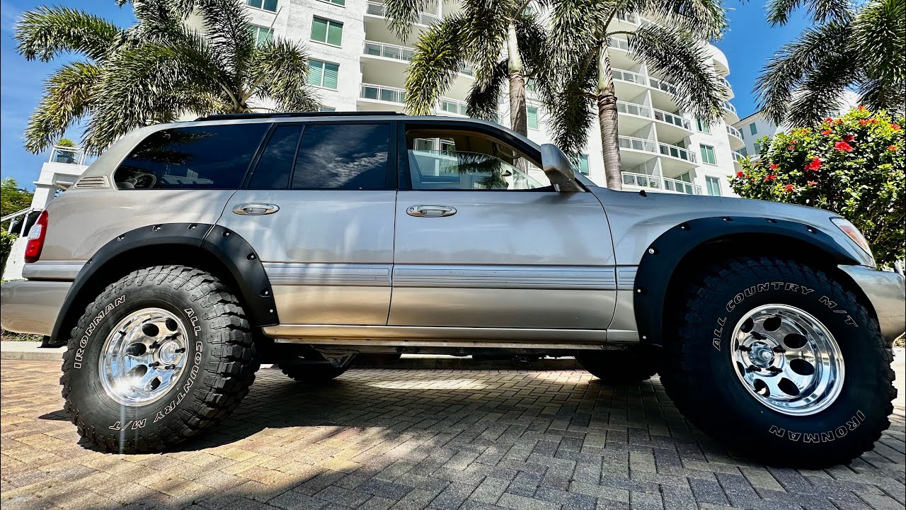315/75/16 ( 34.7/12.5/16 ) Tires On Land Cruiser 100. No Lift