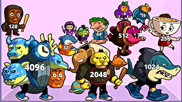 Brainrot Merge Fellas Gameplay! Merge Italian Brainrot Memes Max Level, Drop Puzzle Game 2048