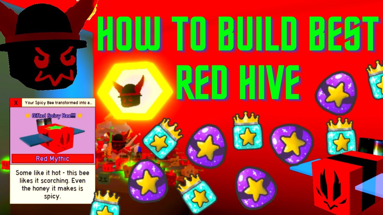 Bee Swarm Simulator How To Build The BEST Red Hive YouTube
