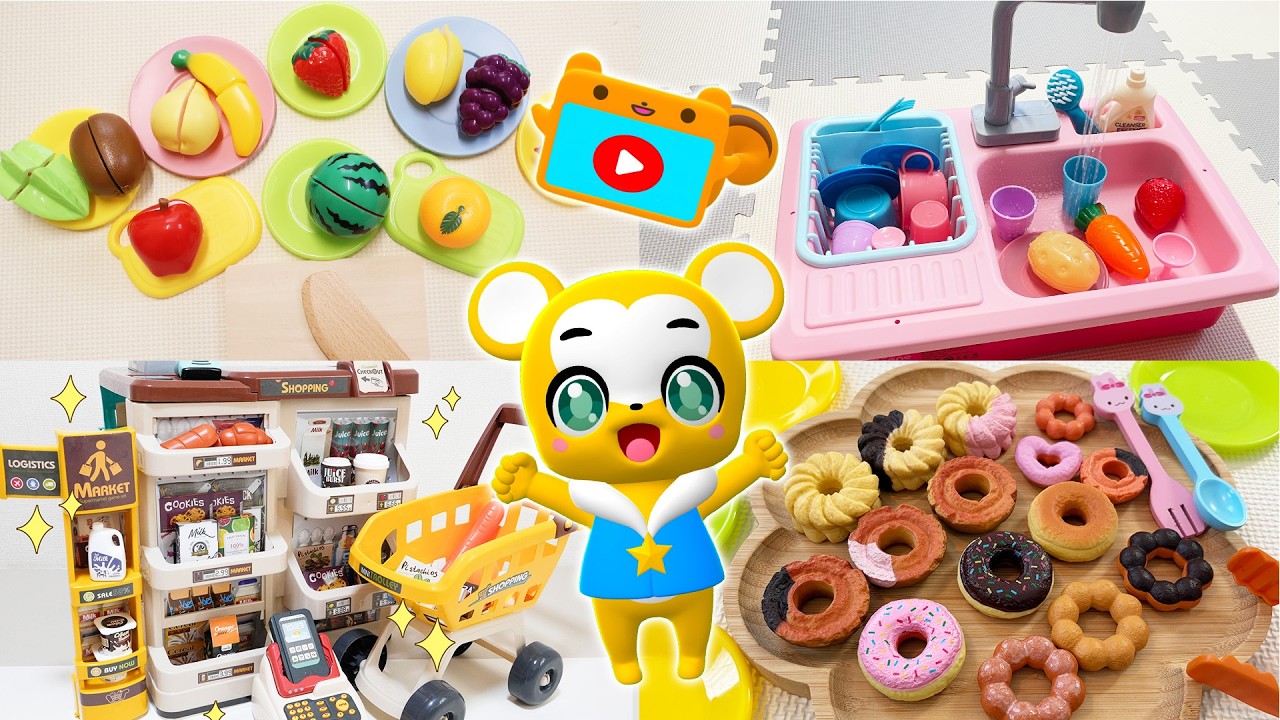 【おもちゃ】おままごとメドレー！★食べ物 いっぱい★子供向け知育動画★赤ちゃん喜ぶ