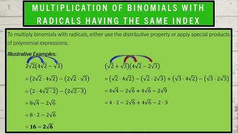 Grade 9 Quarter 2 Week 7 Operations on Radical Expressions