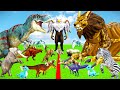 Giant dinosaur vs giant elephant mammoth vs angry Indian tiger fighting! Animated