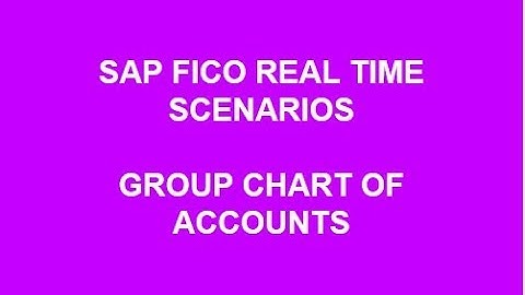 SAP FICO Group chart of Accounts