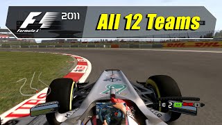 F1 2011 (PS3) - Driving All 12 Teams/Cars - Wheelcam (4K@60)