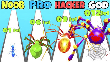 NOOB vs PRO vs HACKER vs GOD in Insect Evolution