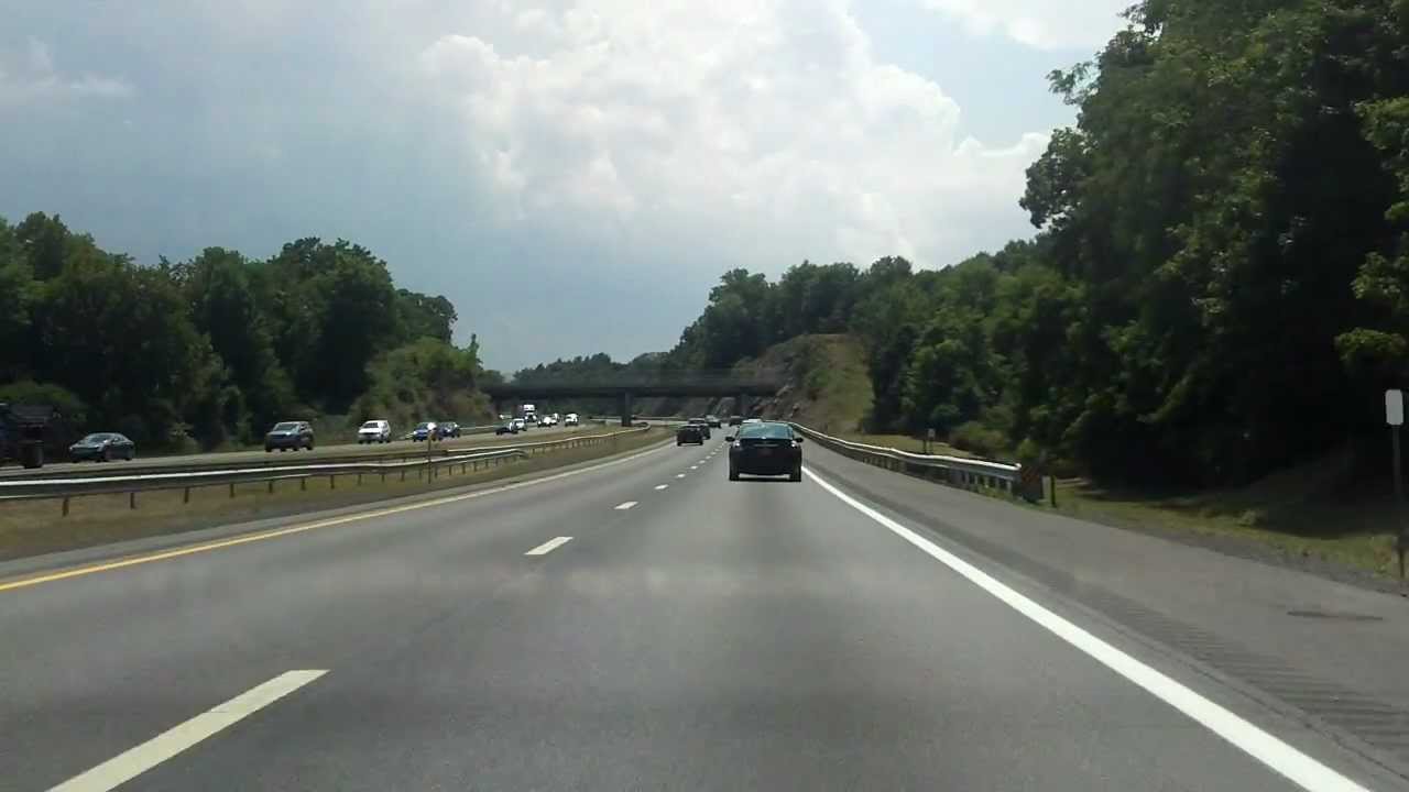 New York State Thruway (Interstate 87 Exits 21 to 20) southbound (Part ...