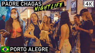 Porto Alegre Nightlife 🇧🇷 Padre Chagas street | Rio Grande do Sul, Brazil |【4K】2021