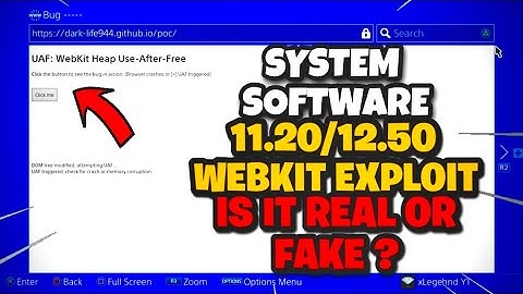 PS4 12.50 Working Webkit Exploit?!