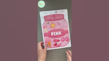 Educational Color Sorting Jar Hands On Activities for Kids, Preschool Montessori Color Matching Game