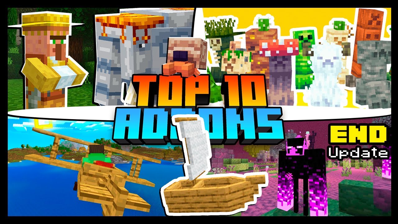 TOP 10 ADDONS PARA O MINECRAFT BEDROCK (MINECRAFT PE - MCPE) - YouTube