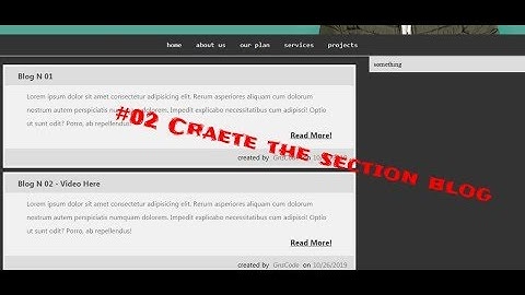 02 : how to create a simple website using html5 and css3 || blog section